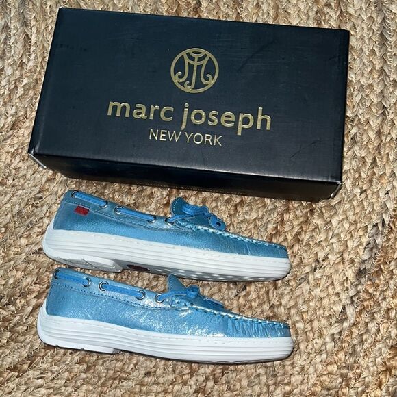 Marc Joseph Cypress Hill blue glimmer loafers size 13 - Picture 2 of 3